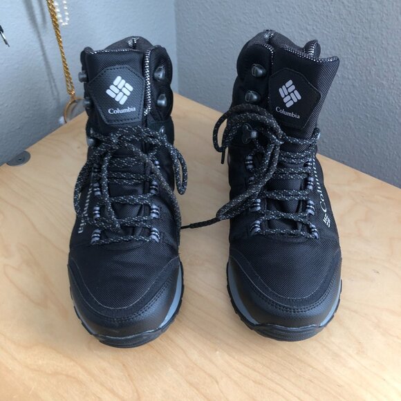 COLUMBIA Harper Forest Omni-Heat Waterproof Hiking Boots Mens 9 Black YM0729 - Picture 4 of 11